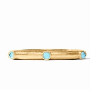 Julie Vos Catalina Stone Hinge Bangle Capri Blue